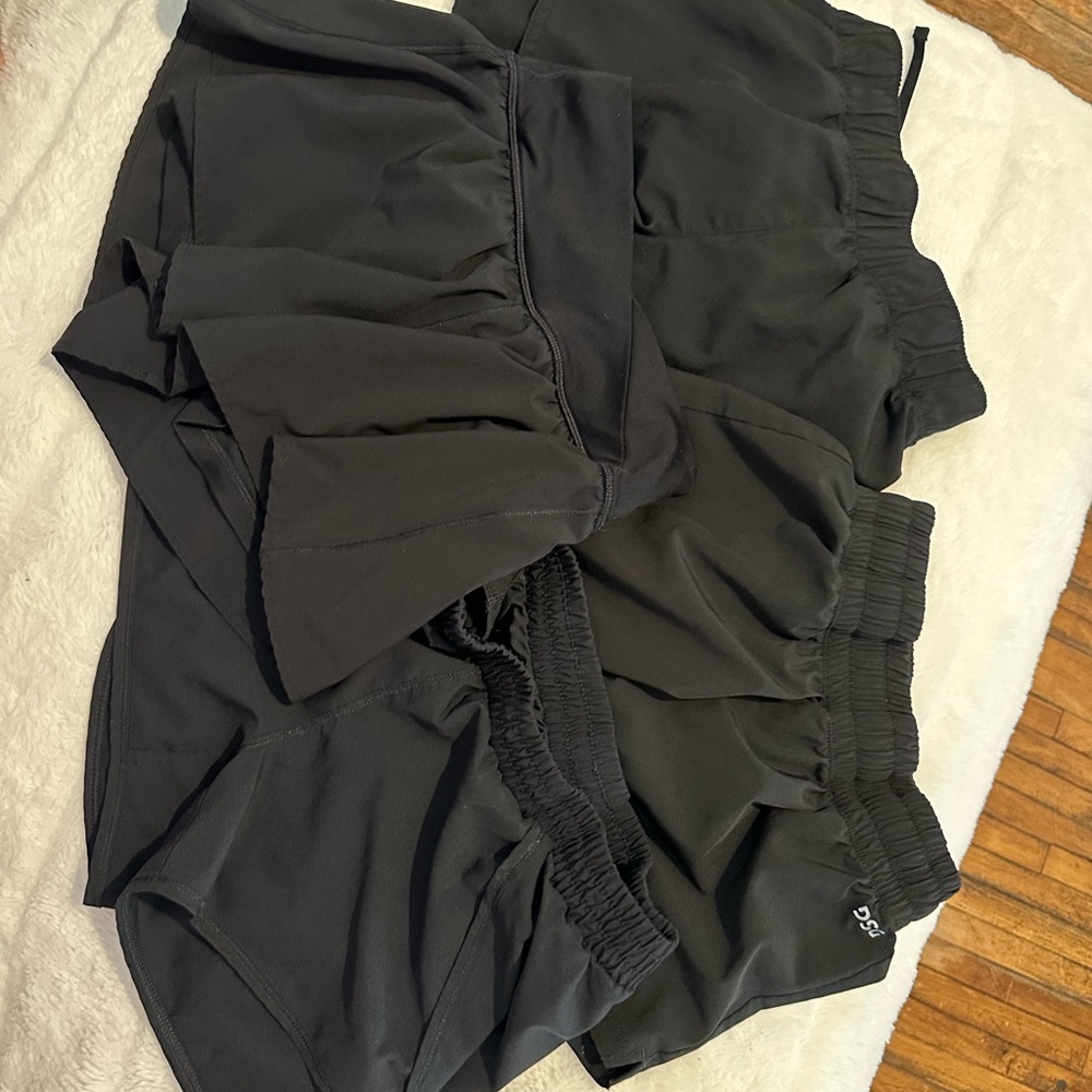 Black Athletic Shorts Set
